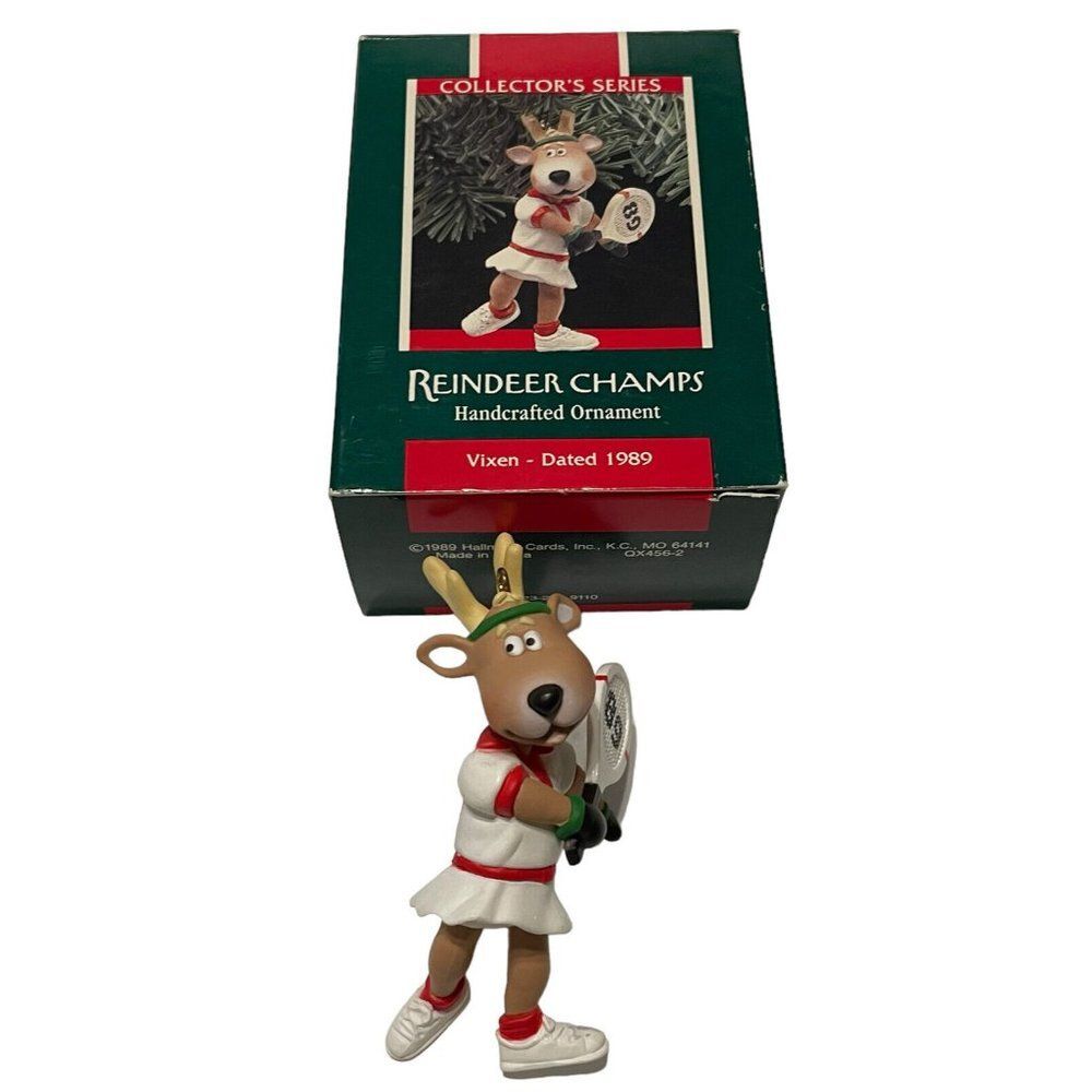 Hallmark Keepsake 1989 Reindeer Champs Vixen Tennis Collector's Series #4